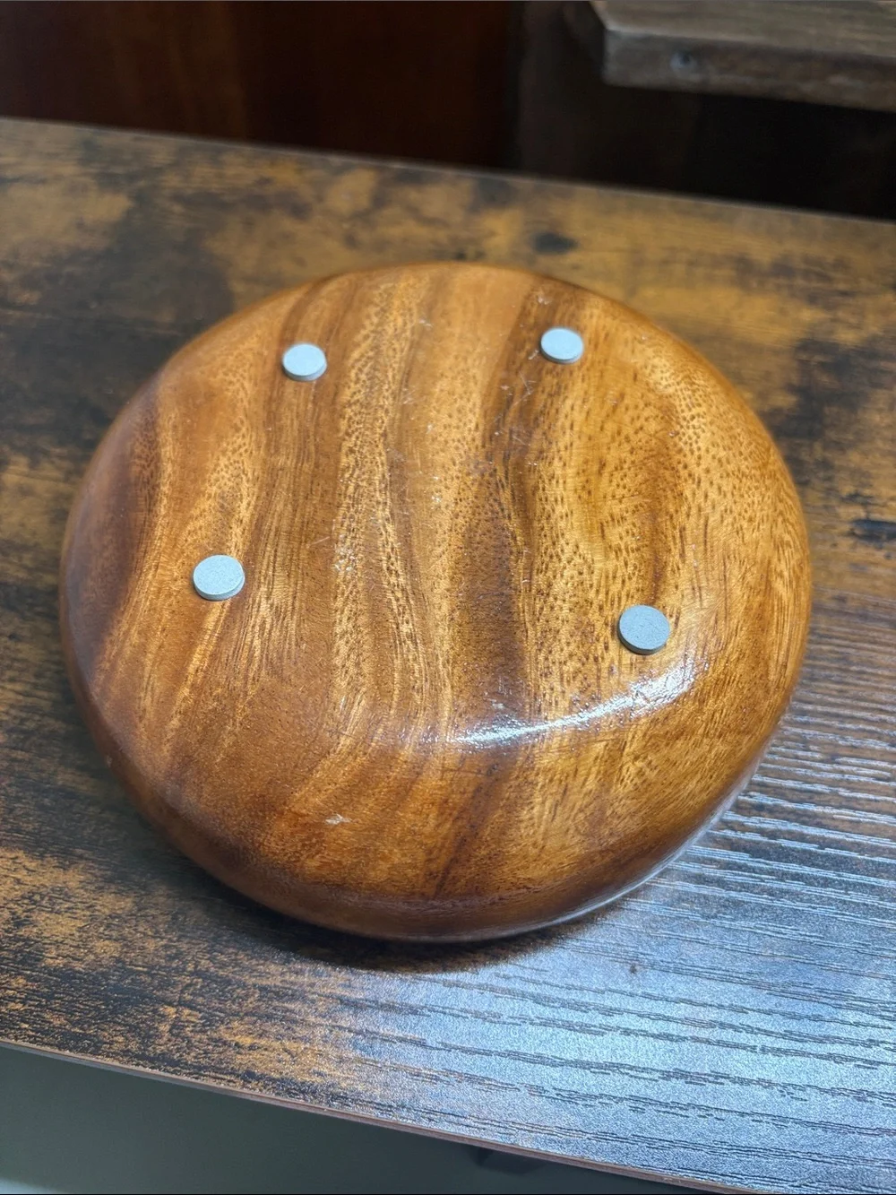 Maui Carved Wooden Bowl — Warm Brown Decorative Accent